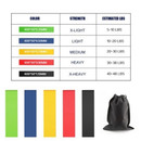 Kit 11 Peças Elástico Para Exercício De Resistência Academia Em Casa