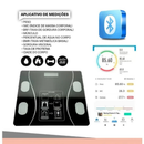 Balança De Gordura Corporal Conexão Digital Bluetooth Bateria Recarregável Embutida